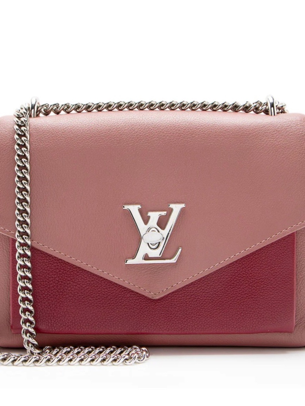 Louis Vuitton Two-Tone Pink & Berry Leather Chain Crossbody Bag - Picture 3 of 8